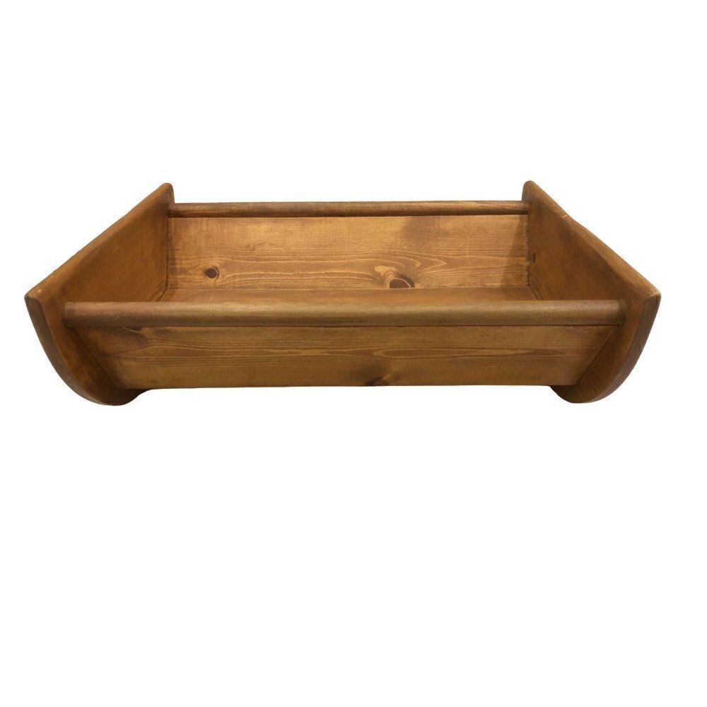 Wood Doll Cradle Rocking Bed Vintage Handmade Canadian Oak